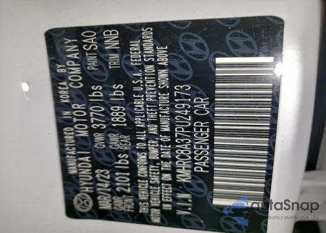 2023 Hyundai Venue Sel from USA, damaged, VIN KMHRC8A37PU249173